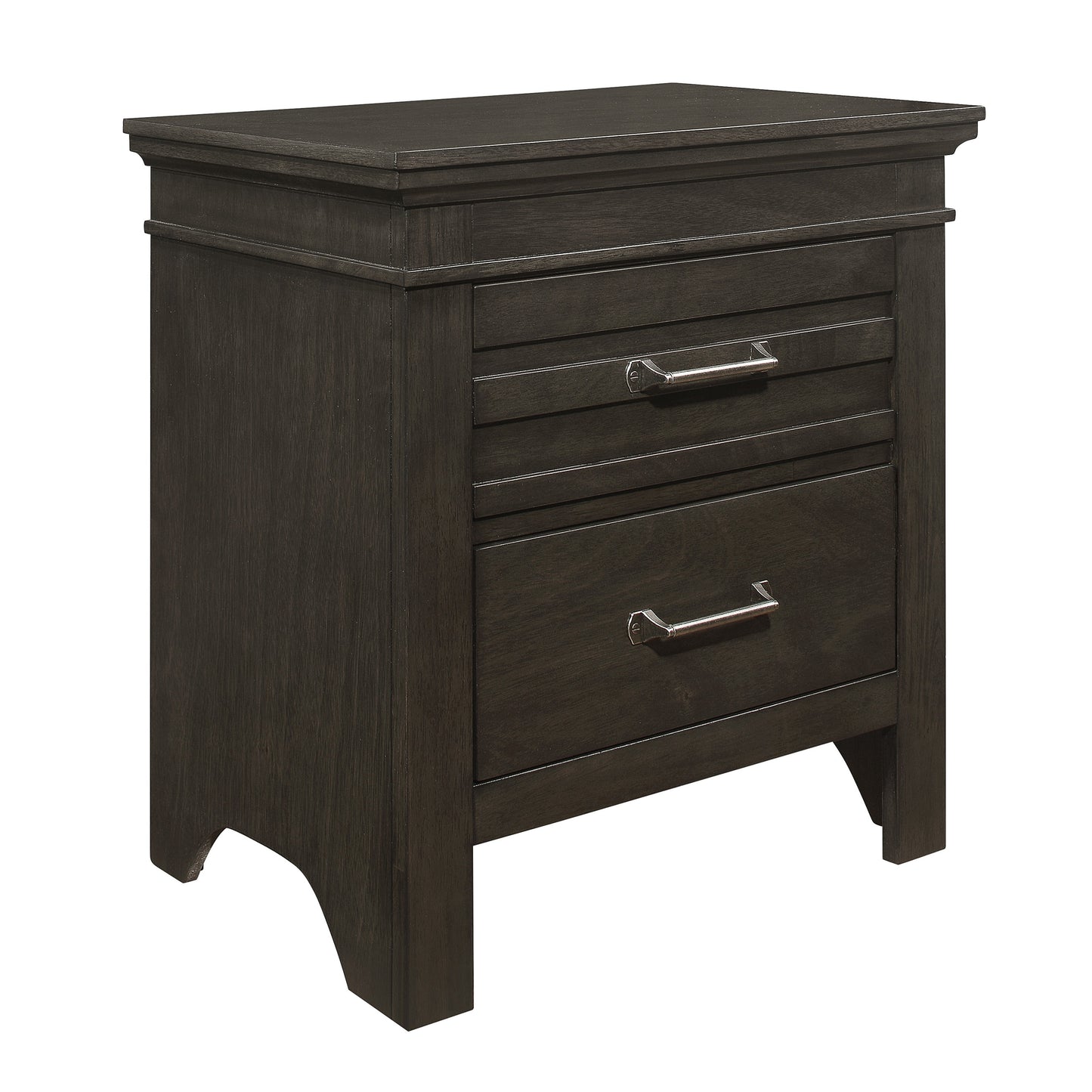 Homelegance Nightstand Blaire Farm Charcoal Gray Finish 1675-4