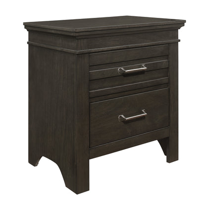 Homelegance Nightstand Blaire Farm Charcoal Gray Finish 1675-4