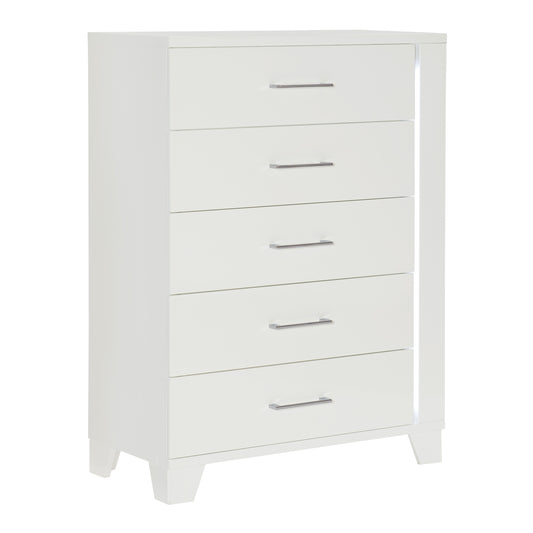 Homelegance Chest Kerren White High Gloss Finish with LED Lighting 1678W-9