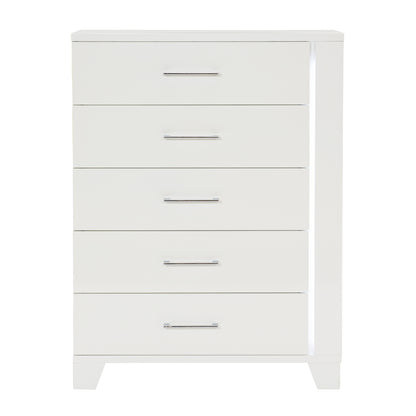 Homelegance Chest Kerren White High Gloss Finish with LED Lighting 1678W-9