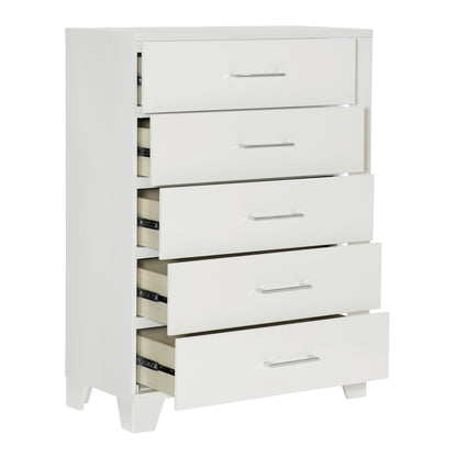 Homelegance Chest Kerren White High Gloss Finish with LED Lighting 1678W-9