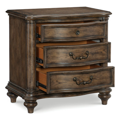 Homelegance Nightstand Heath Court Brown Oak Finish 1682-4