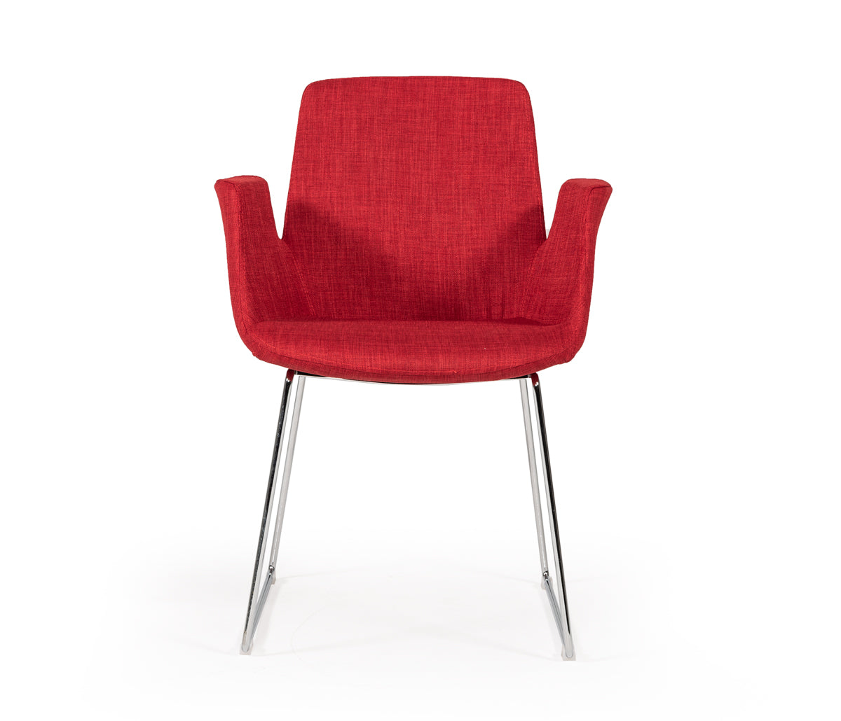 Modrest Altair Mid-Century Red Fabric Dining Chair
