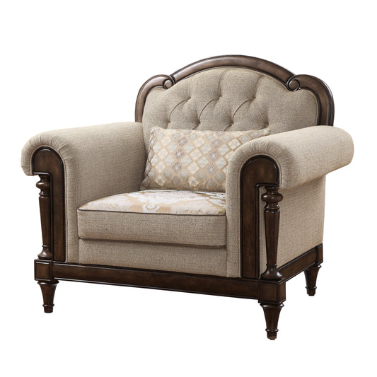 Homelegance Heath Court Accent Chair with Multi-color Textured Fabric 16829-1