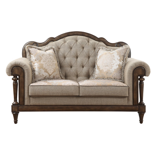 Homelegance Heath Court Loveseat Multi-color Textured Fabric 16829-2