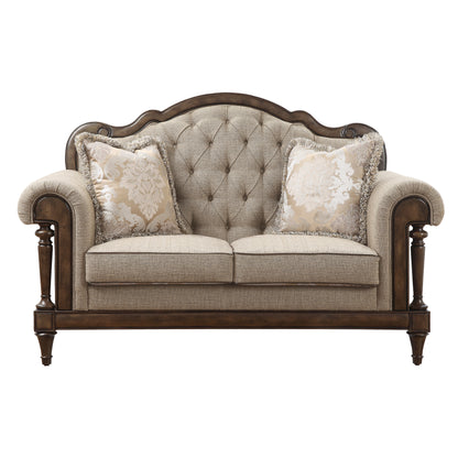 Homelegance Heath Court Loveseat Multi-color Textured Fabric 16829-2