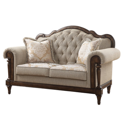 Homelegance Heath Court Loveseat Multi-color Textured Fabric 16829-2