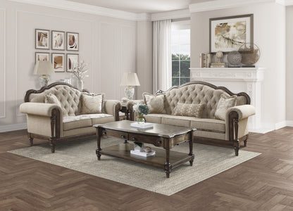 Homelegance Heath Court Loveseat Multi-color Textured Fabric 16829-2