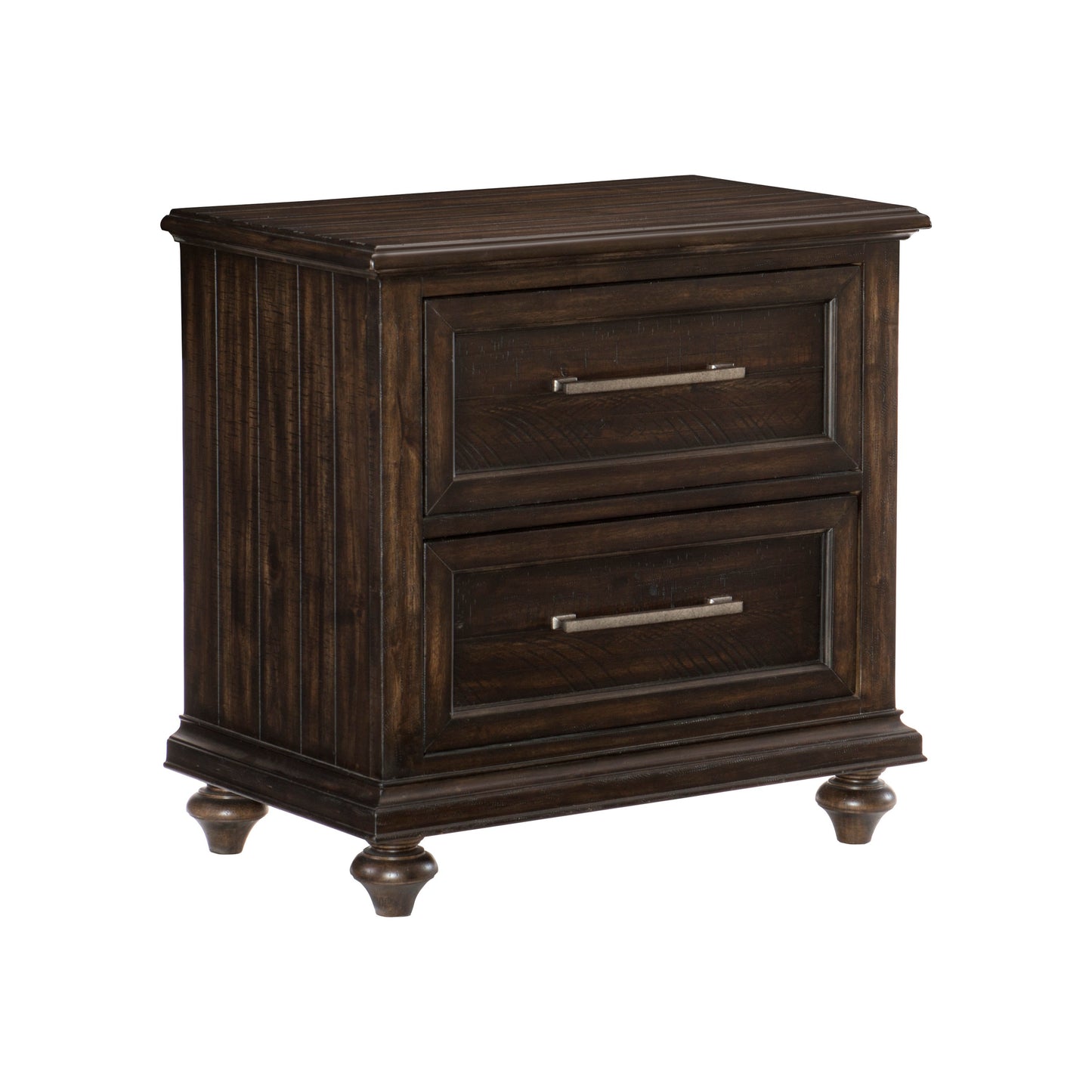 Homelegance Nightstand Cardano Driftwood Charcoal Finish 1689-4
