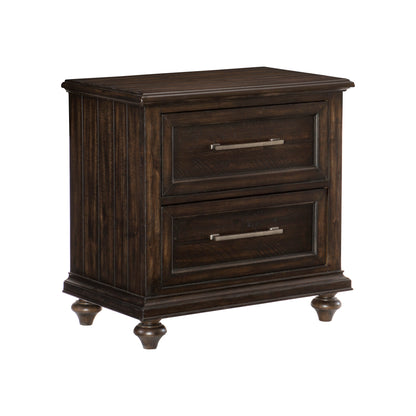 Homelegance Nightstand Cardano Driftwood Charcoal Finish 1689-4