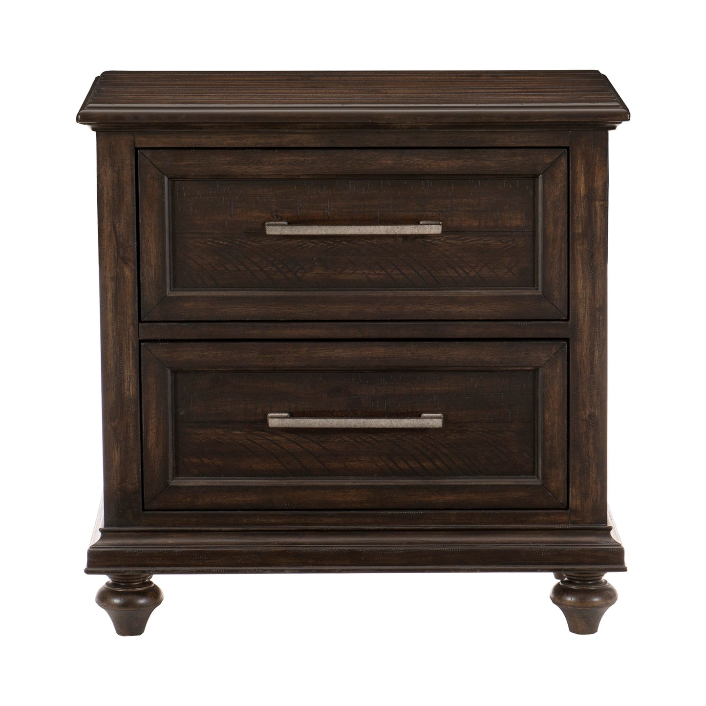 Homelegance Nightstand Cardano Driftwood Charcoal Finish 1689-4
