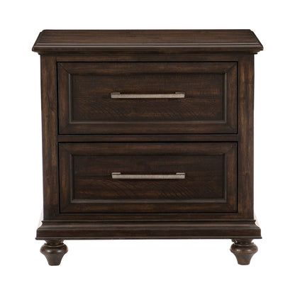 Homelegance Nightstand Cardano Driftwood Charcoal Finish 1689-4
