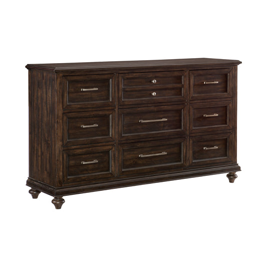 Homelegance Dresser Driftwood Charcoal Finish Cardano Style with Pewter Hardware 1689-5
