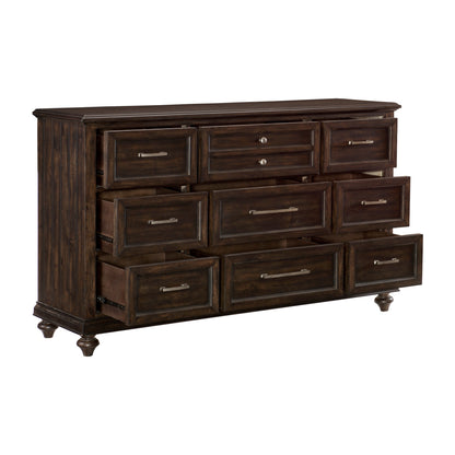 Homelegance Dresser Driftwood Charcoal Finish Cardano Style with Pewter Hardware 1689-5