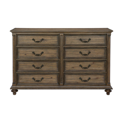 Homelegance Dresser Rachelle Weathered Pecan Finish Elegant Design 1693-5