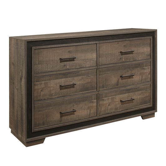 Homelegance Dresser Ellendale Rustic Mahogany Dark Ebony Finish 1695-5