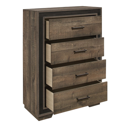 Homelegance Chest Ellendale Rustic Mahogany Dark Ebony Finish 1695-9