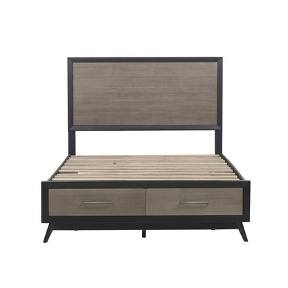 Homelegance Queen Bed Raku Barnwood Gray Finish Walnut Veneer 1711-1