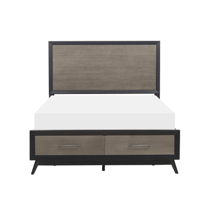 Homelegance Queen Bed Raku Barnwood Gray Finish Walnut Veneer 1711-1