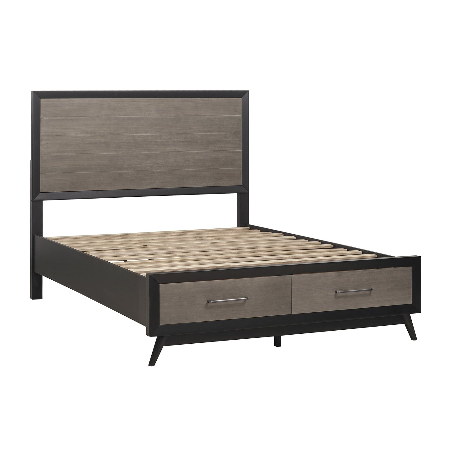 Homelegance Queen Bed Raku Barnwood Gray Finish Walnut Veneer 1711-1