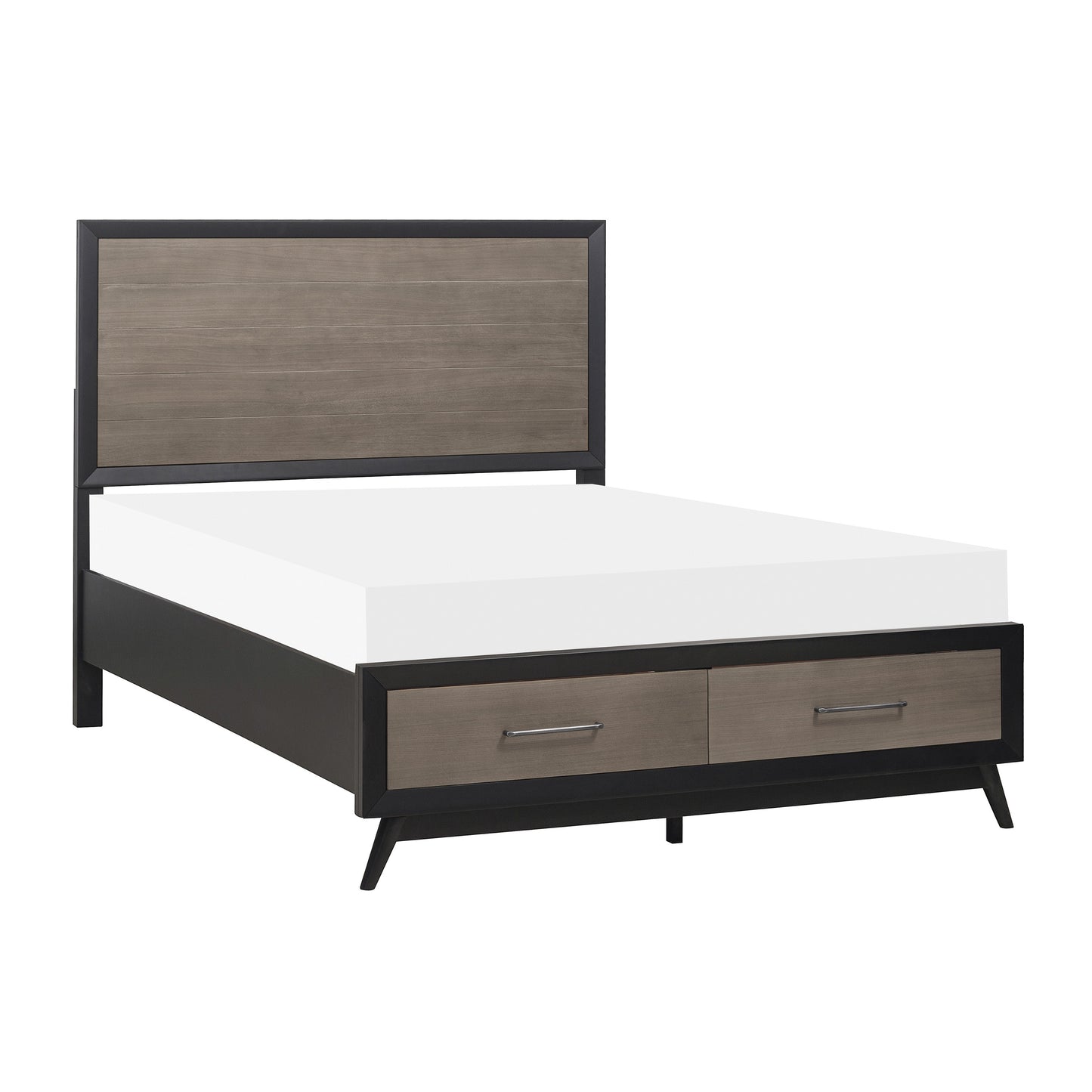 Homelegance Queen Bed Raku Barnwood Gray Finish Walnut Veneer 1711-1