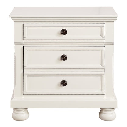 Homelegance Nightstand Laurelin White Finish with Hidden Drawer 1714W-4