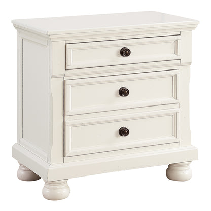 Homelegance Nightstand Laurelin White Finish with Hidden Drawer 1714W-4