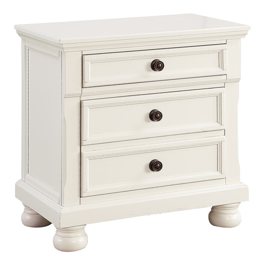 Homelegance Nightstand Laurelin White Finish with Hidden Drawer 1714W-4