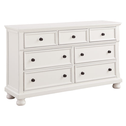 Homelegance Laurelin Dresser White Finish Elegant Storage Solution 1714W-5