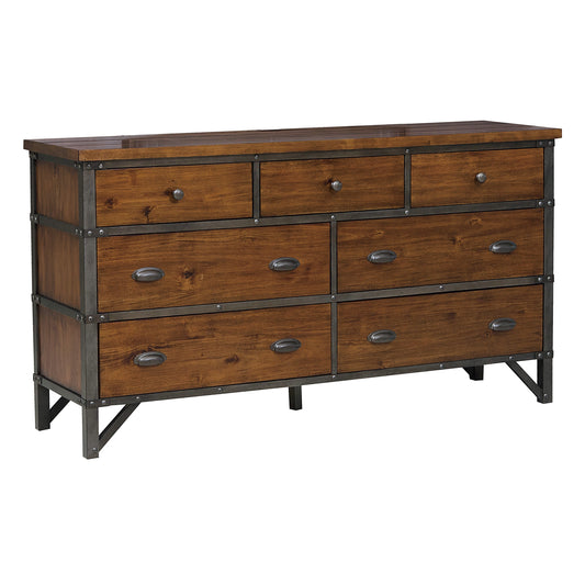 Homelegance Dresser Rustic Brown Holverson Industrial Design 1715-5