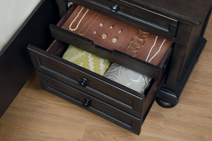 Homelegance Nightstand Begonia Grayish Brown Finish with Hidden Drawer 1718GY-4