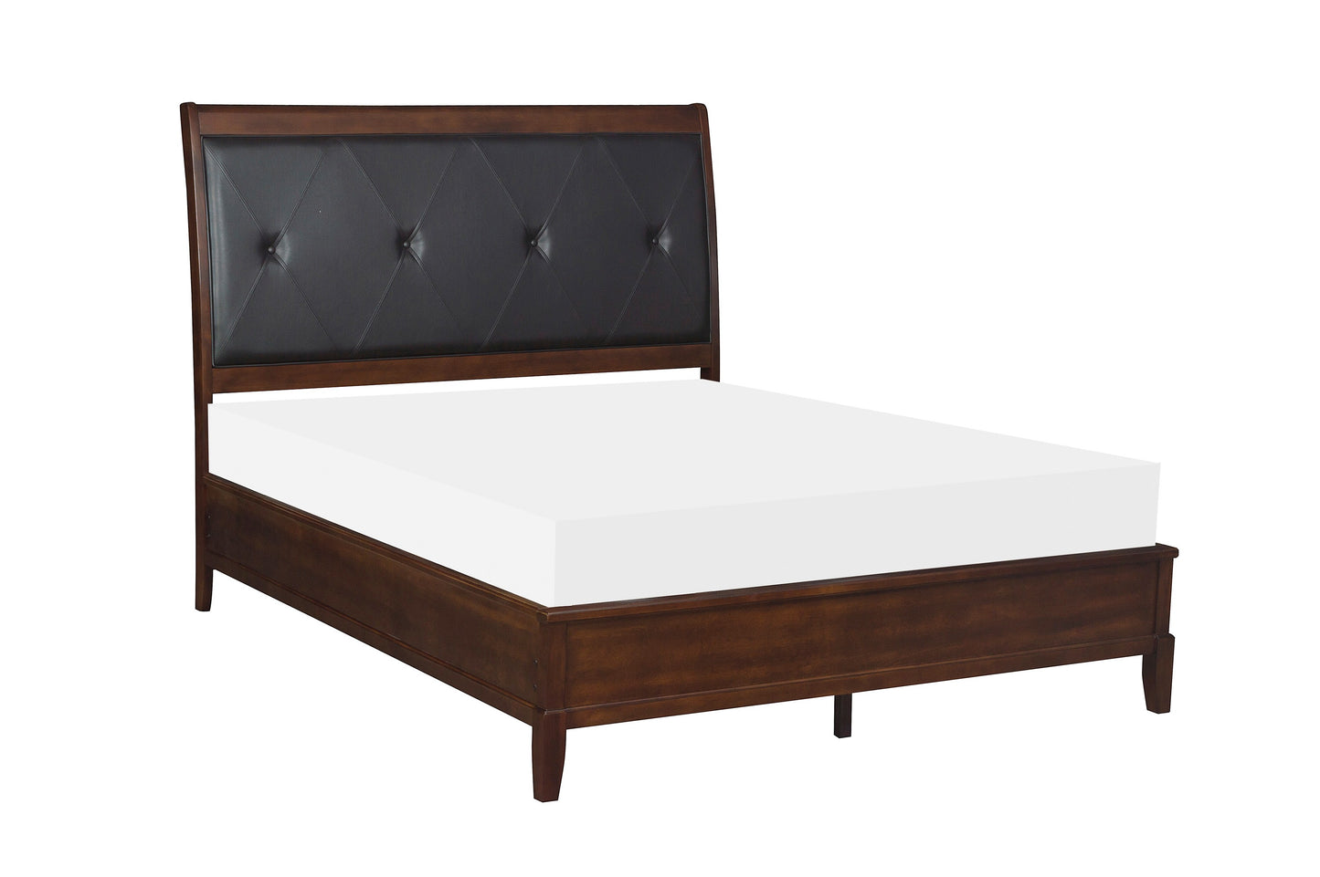 Homelegance Queen Bed Cotterill Dark Cherry Finish 1730-1