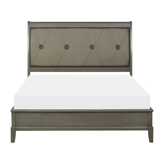 Homelegance Queen Bed Gray Cotterill Transitional Design 1730GY-1