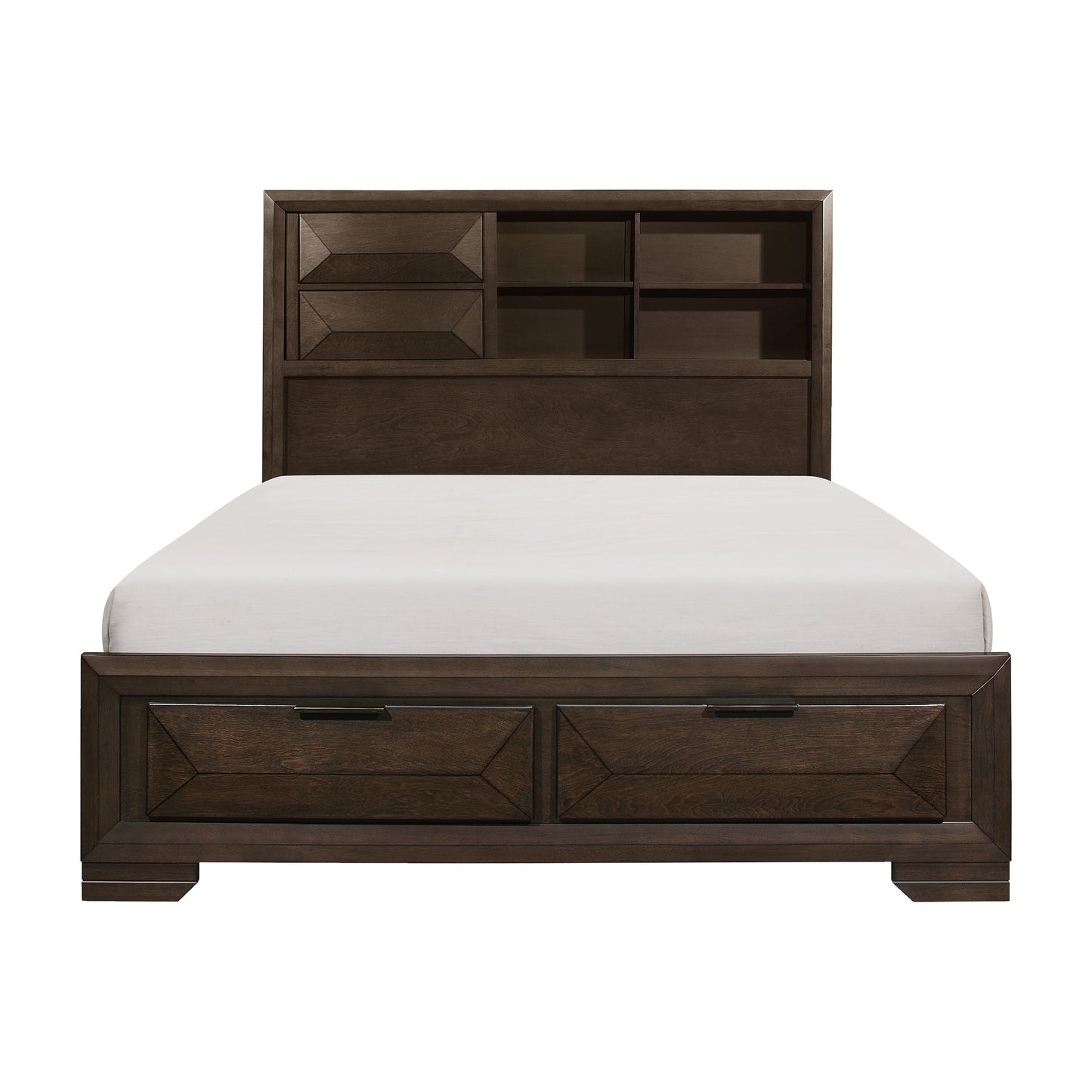 Homelegance Queen Bed Chesky Espresso with Storage Headboard 1753-1