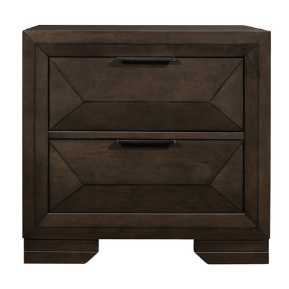 Homelegance Nightstand Chesky Espresso Finish Elegant Design with Storage 1753-4