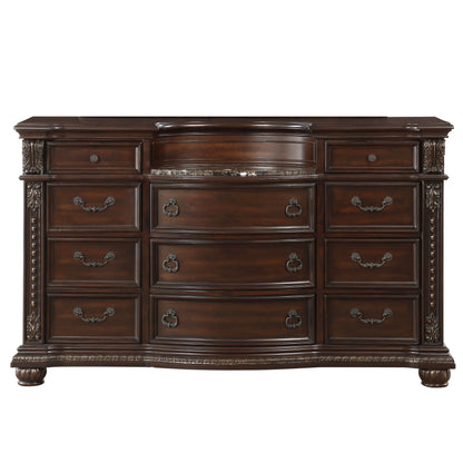 Homelegance Dresser Cavalier Dark Cherry Finish with Gold Highlights 1757-5