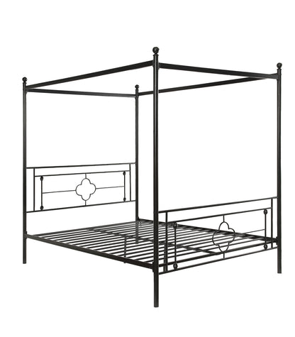 Homelegance Queen Bed Hosta Black Finish Elegant Canopy Frame 1758-1