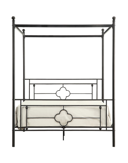 Homelegance Queen Bed Hosta Black Finish Elegant Canopy Frame 1758-1