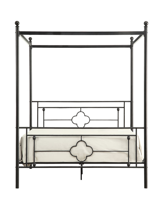 Homelegance Queen Bed Hosta Black Finish Elegant Canopy Frame 1758-1