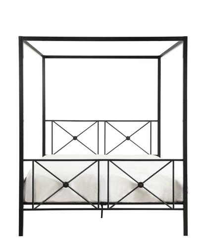 Homelegance Queen Bed Rapa Black Elegant Design with Platform Support 1759-1