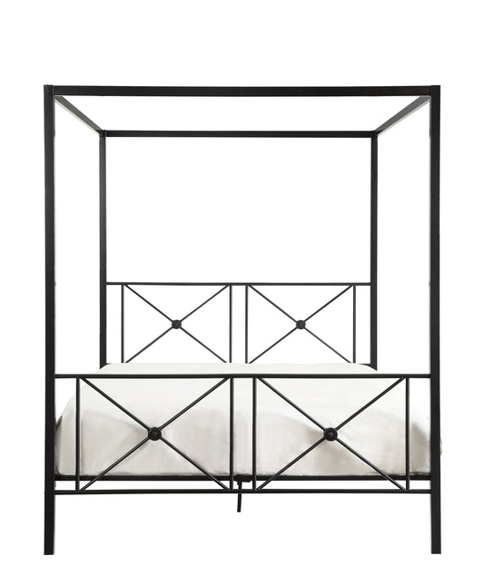 Homelegance Queen Bed Rapa Black Elegant Design with Platform Support 1759-1