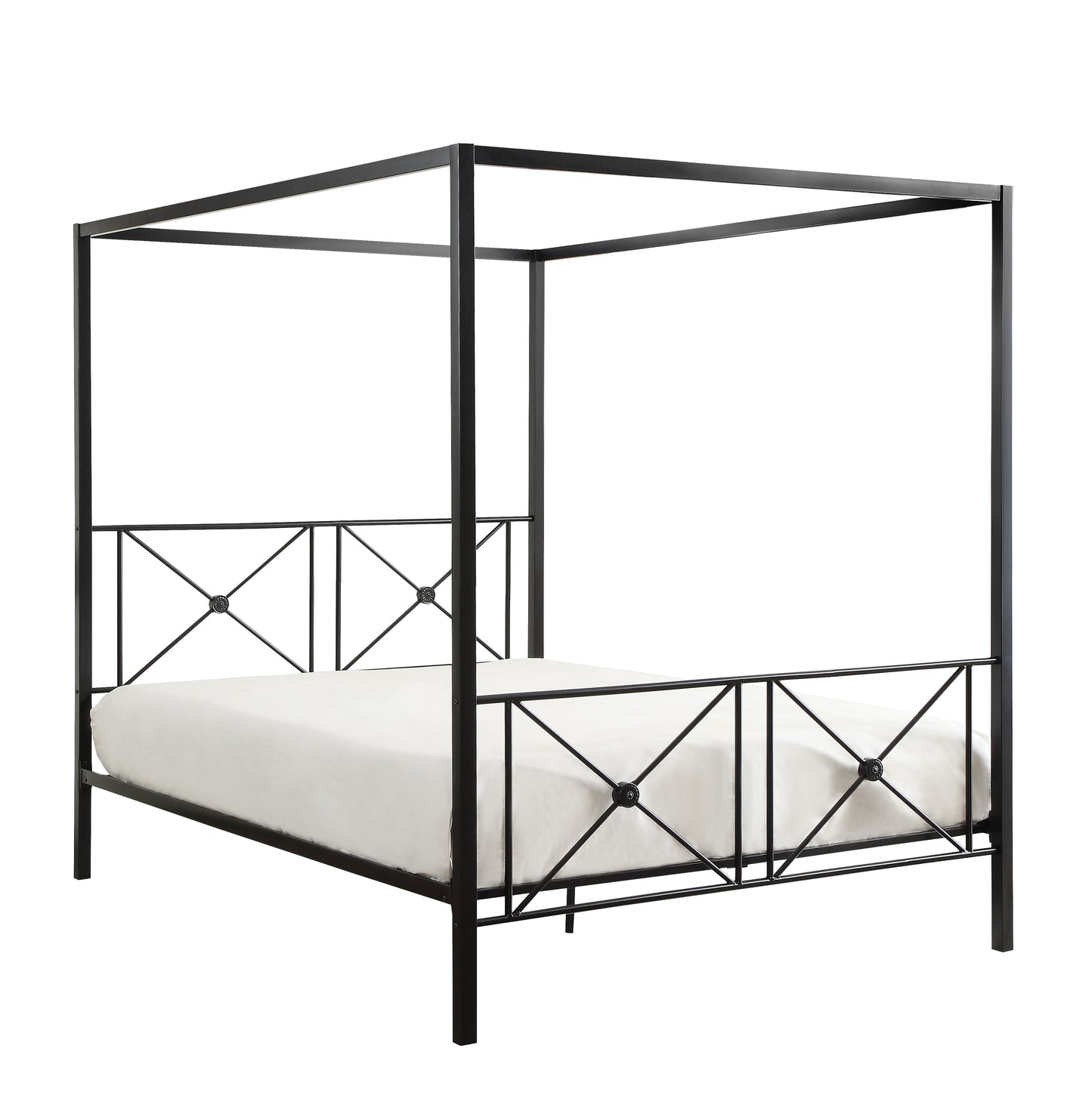 Homelegance Queen Bed Rapa Black Elegant Design with Platform Support 1759-1