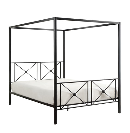 Homelegance Queen Bed Rapa Black Elegant Design with Platform Support 1759-1