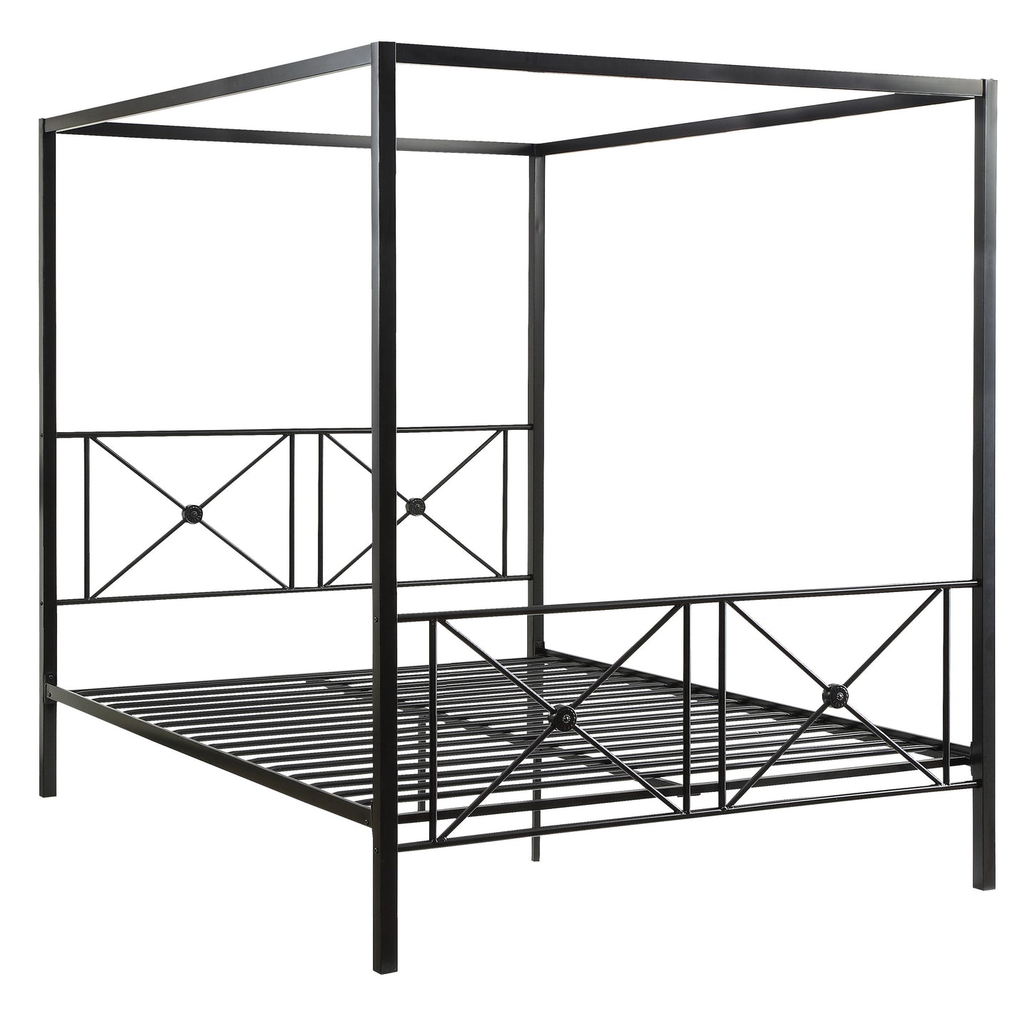 Homelegance Queen Bed Rapa Black Elegant Design with Platform Support 1759-1