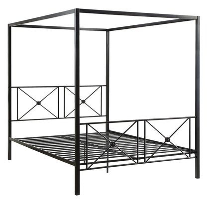 Homelegance Queen Bed Rapa Black Elegant Design with Platform Support 1759-1