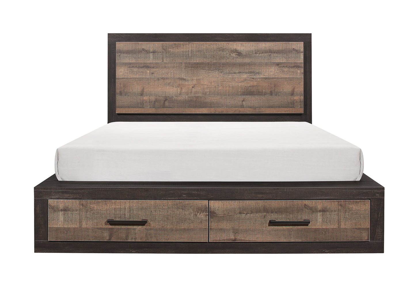 Homelegance Queen Bed Miter Rustic Mahogany Dark Ebony 1762-1
