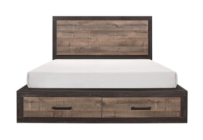 Homelegance Queen Bed Miter Rustic Mahogany Dark Ebony 1762-1