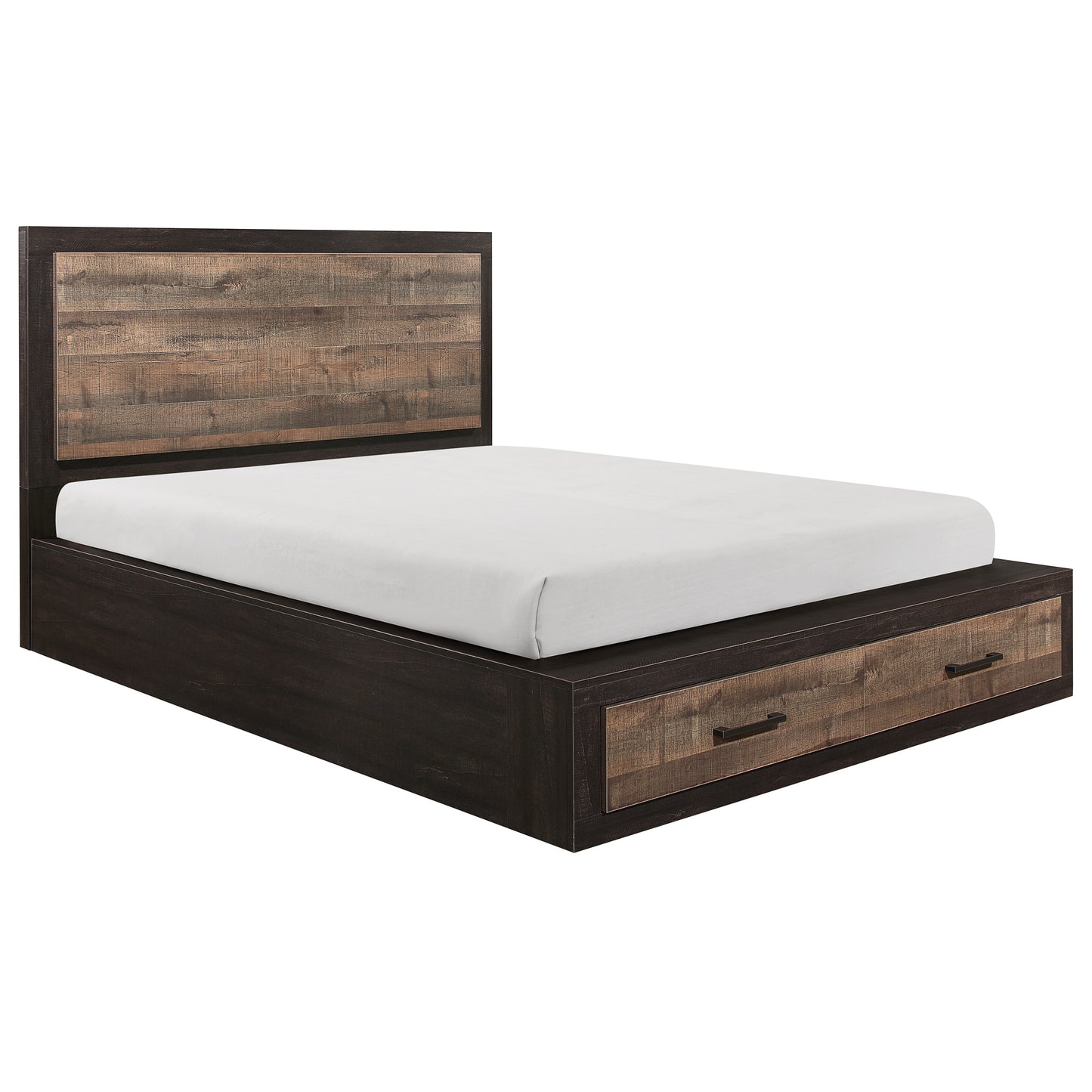 Homelegance Queen Bed Miter Rustic Mahogany Dark Ebony 1762-1