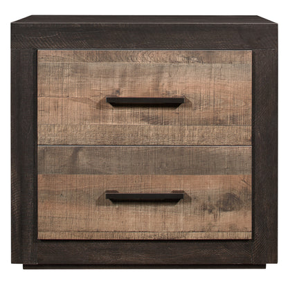Homelegance Nightstand Miter Finish with Mahogany Ebony Tones 1762-4