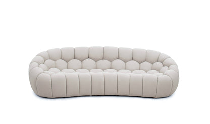 Divani Casa Yolonda Modern Curved Beige Fabric Sofa Set